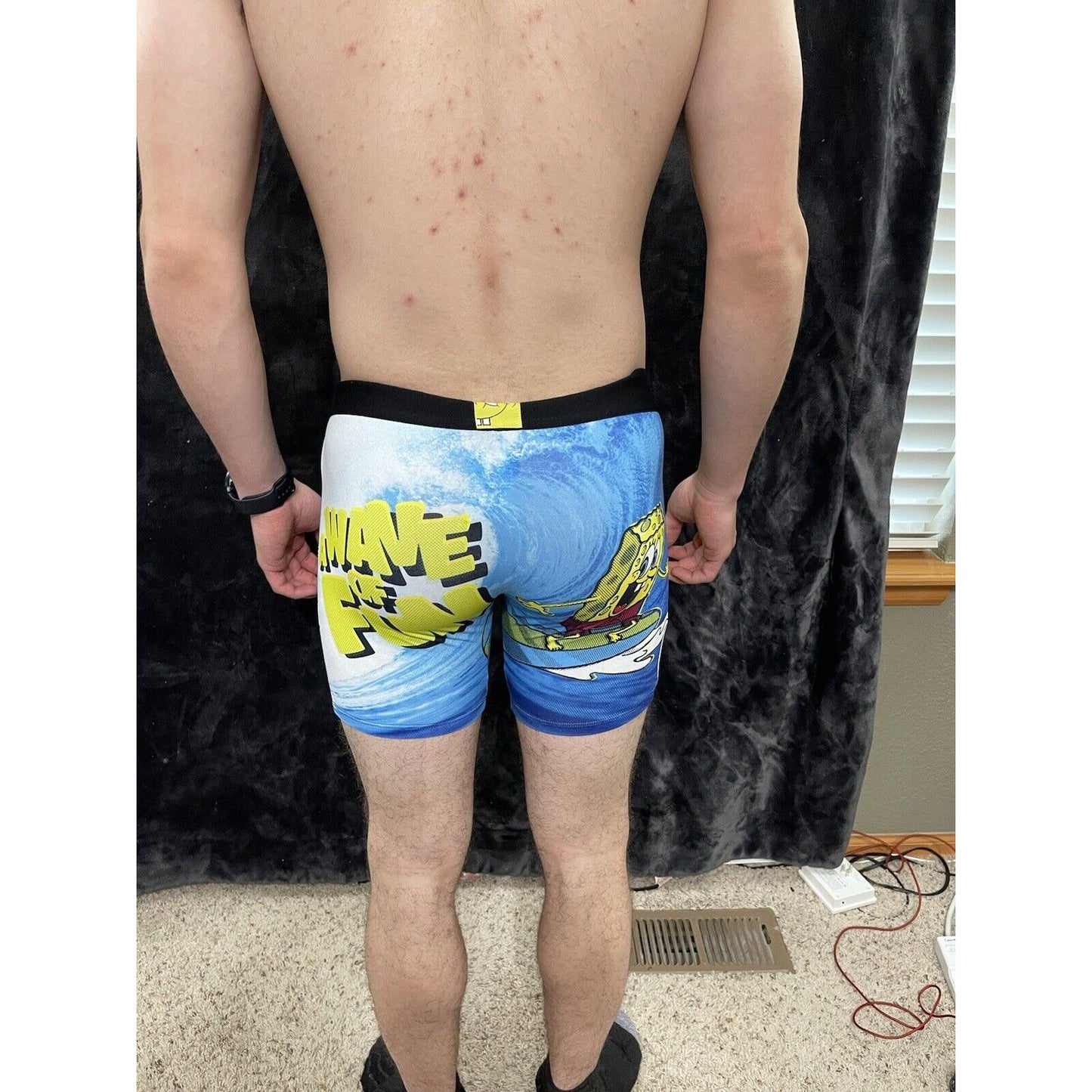 Men’s Crazy Boxer Spongebob Squarepants Size Small Boxer Briefs Blue