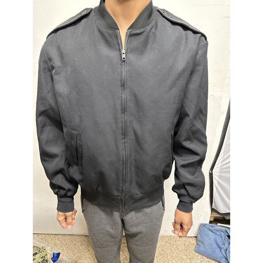 Men’s black Neptune garment company size 46 insulate lining military jacket