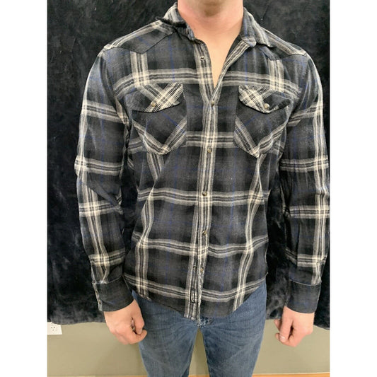 NEW American Eagle Mens Snap Button Down Shirt Size Large Seriously Soft Western