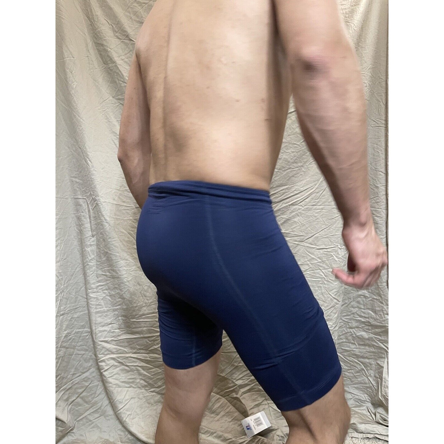 Men's brooks nylon spandex Navy Blue  small compression shorts