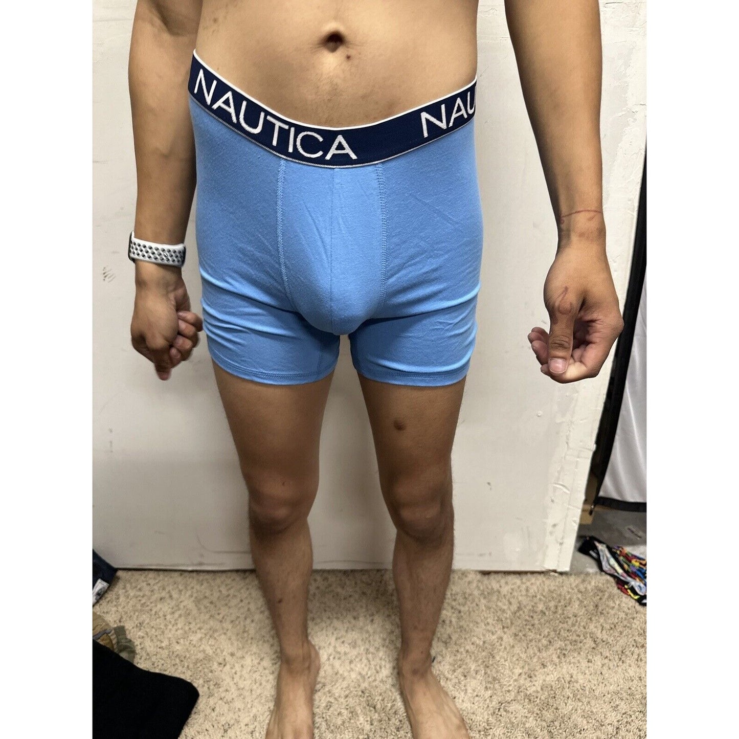 Men’s Nautica Light Blue Boxer Briefs Medium