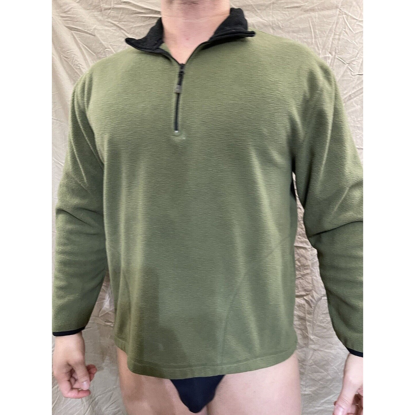 Men's Old Navy Classic Large green quarter zip pullover fleece