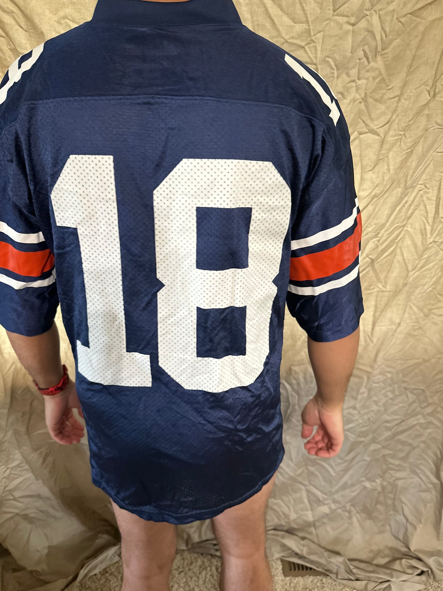 Men’s small auburn football jersey dark blue #18 under armour