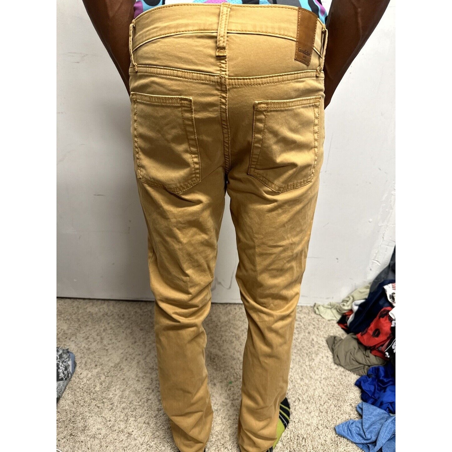 Men’s Goodfellow Total Flex Khaki Slim Straight 30 X 32 Pants