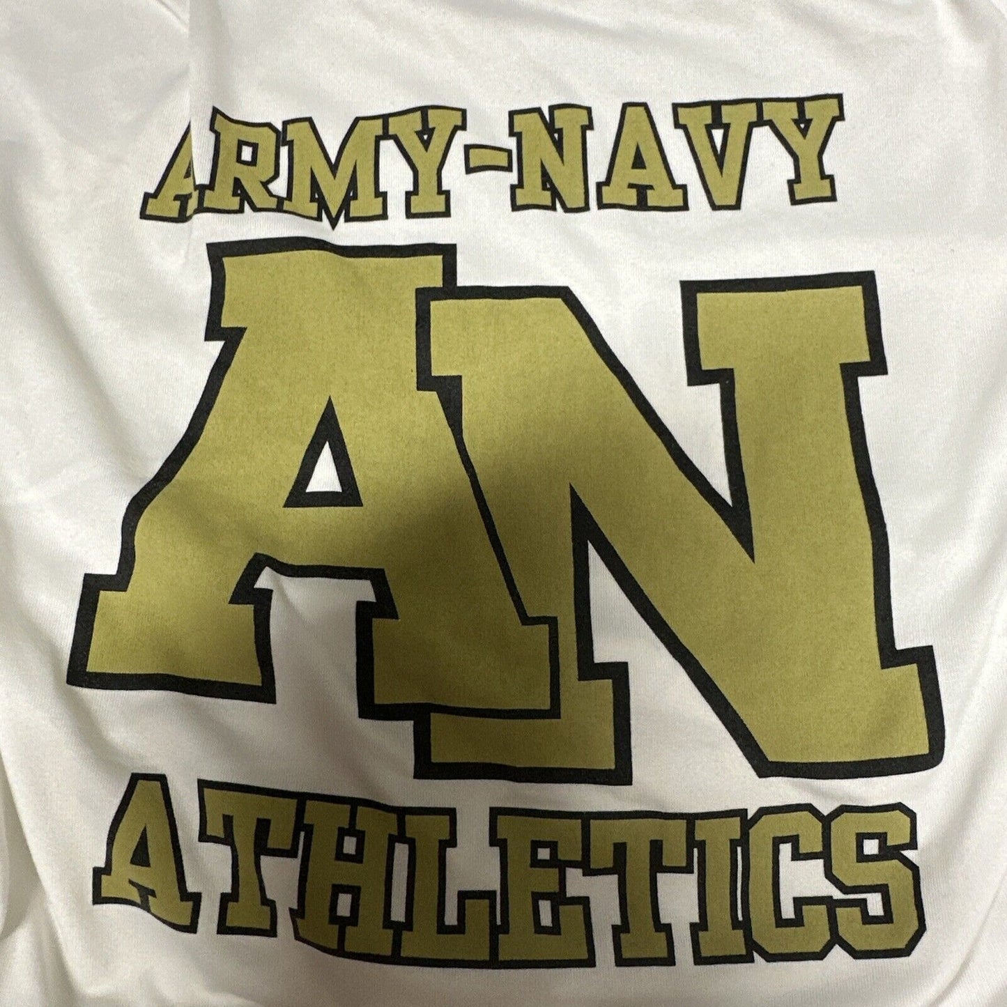 Men’s Long Sleeve Nike Tee Medium White Army-navy Athletics Dri Fit Shirt