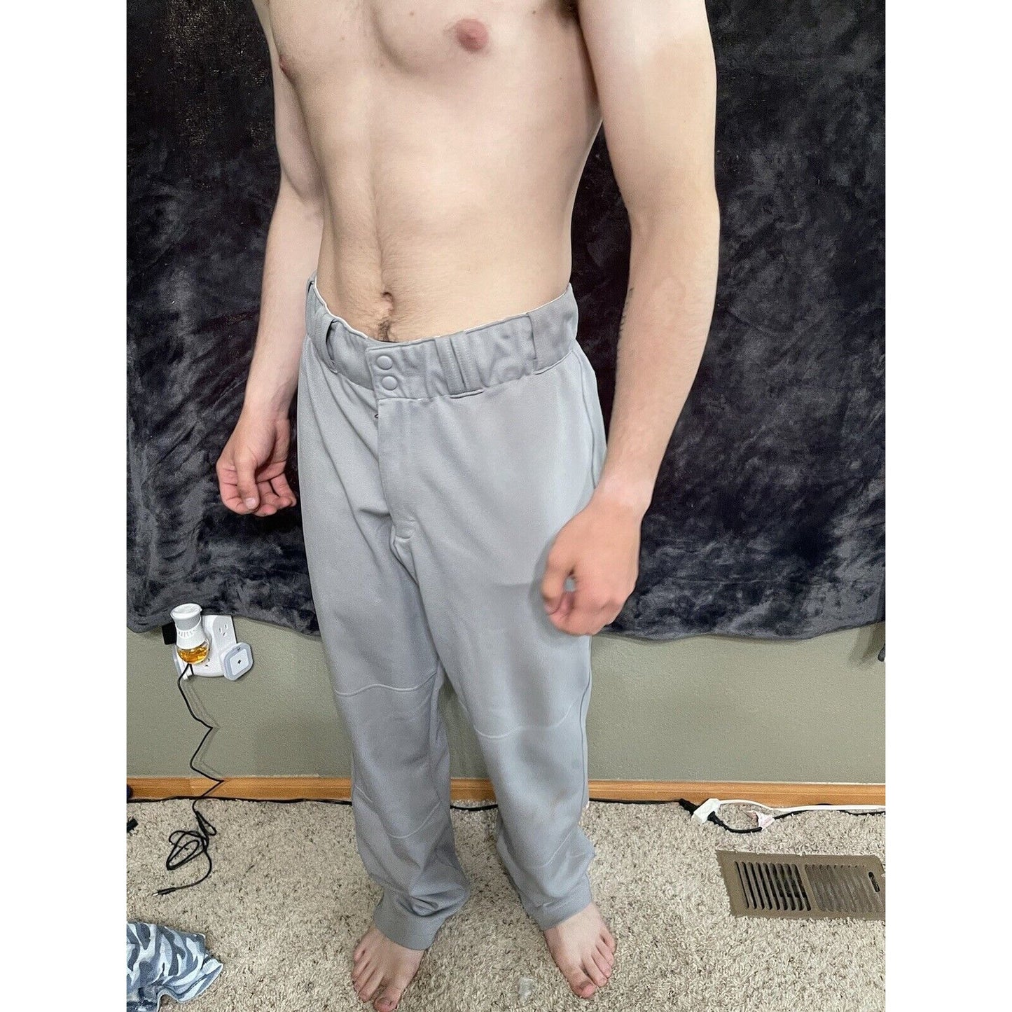 Men’s Adidas Gray Baseball Pants Size Medium Climalite