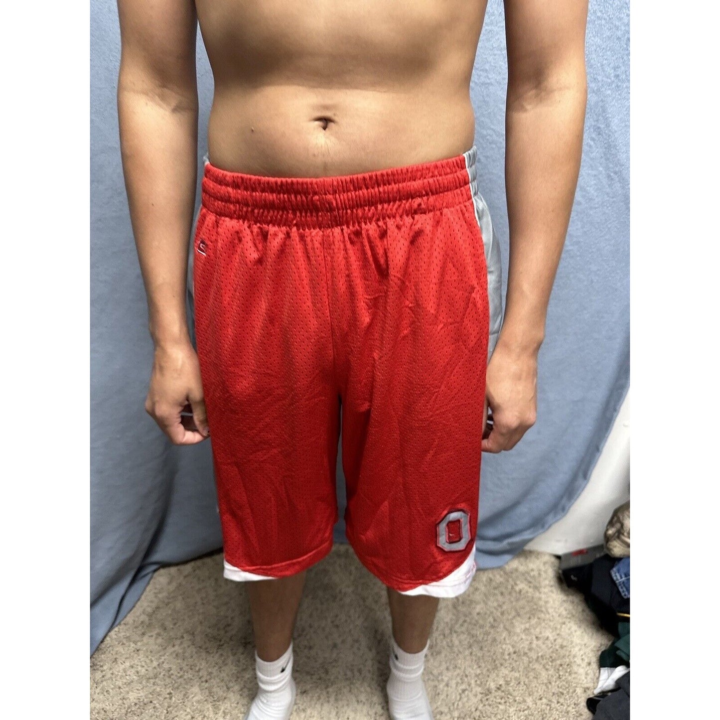 Men’s Red Ohio State Large Colosseum Athletic Shorts With Pockets