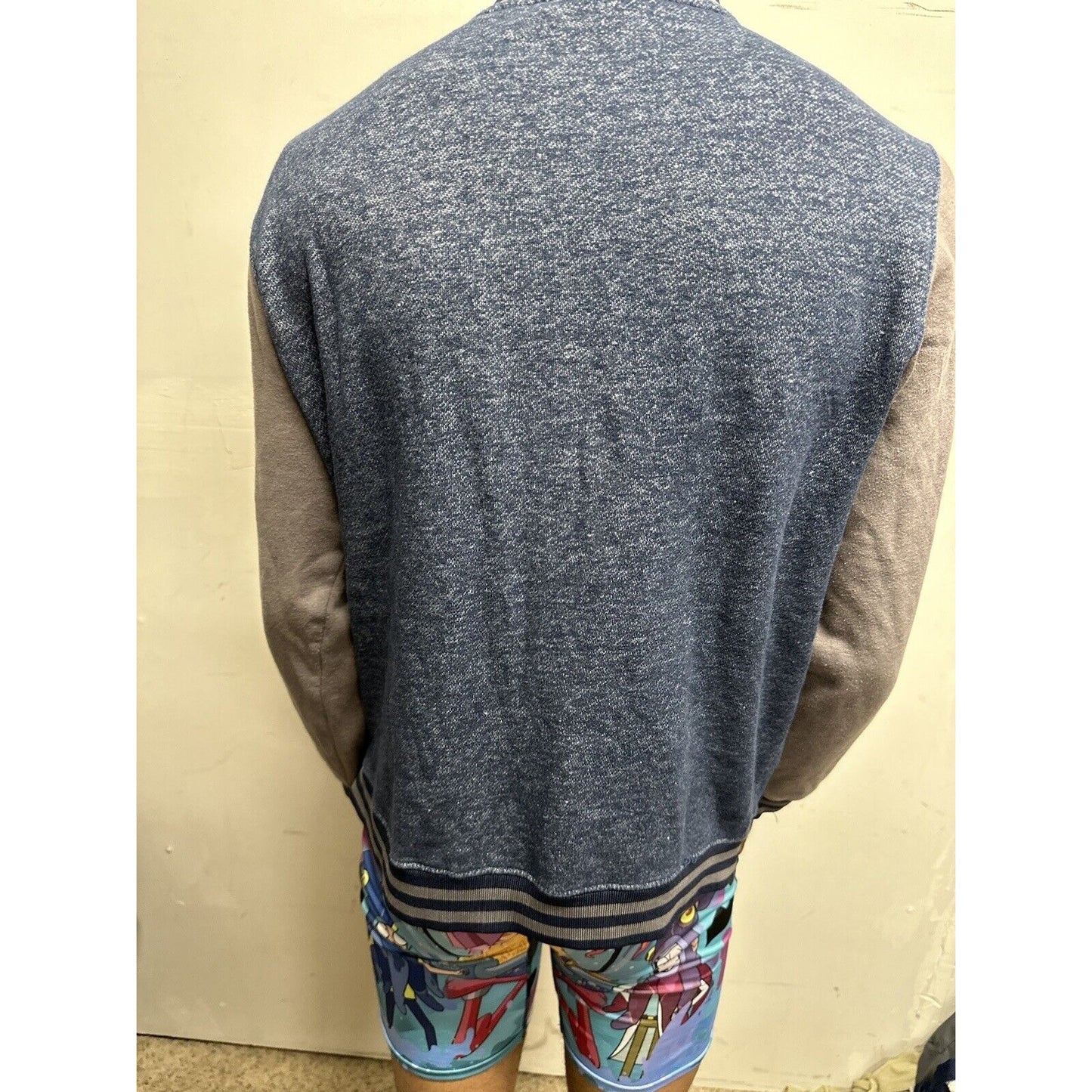 Men’s Superman DC Comics Blue Superman Snap Up Jacket Small