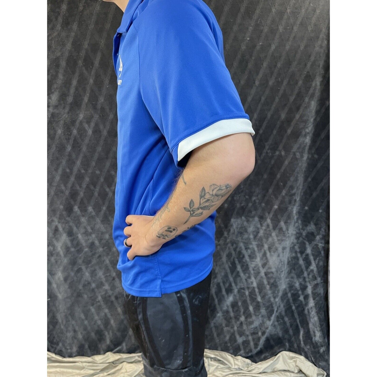 men’s air force falcons usafa academy nike dri fit medium hockey polo shirt