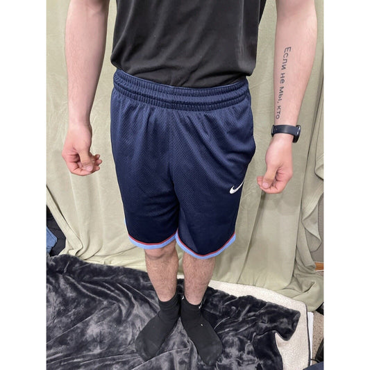 Nike Dri-Fit Classic Mens Mesh Basketball Shorts Size Small Blue Red Loose Fit