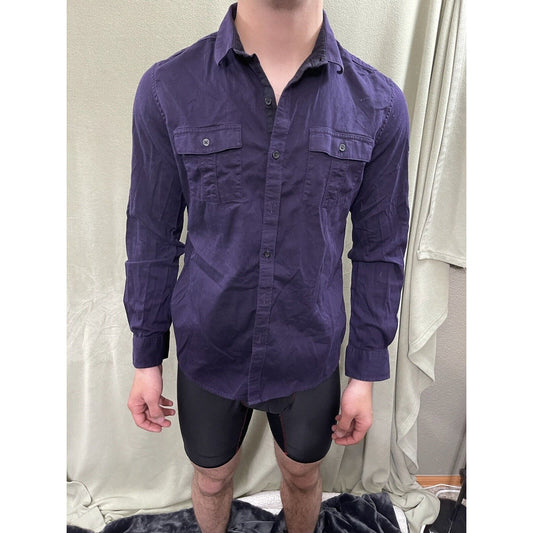 Men’s Marc Anthony Stretch Slim Fit Medium Plum Long Sleeve