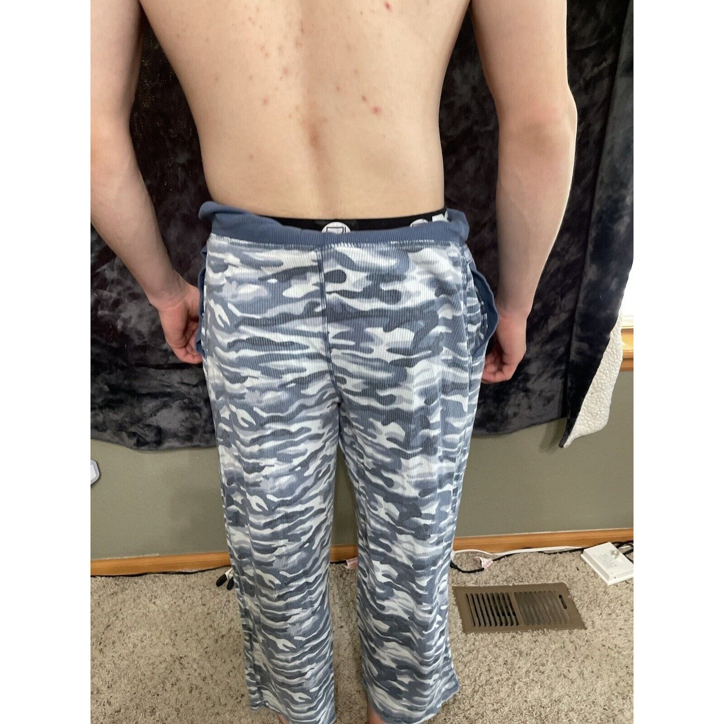 Men’s Joe Boxer Blue Camo Medium Lounge Pants