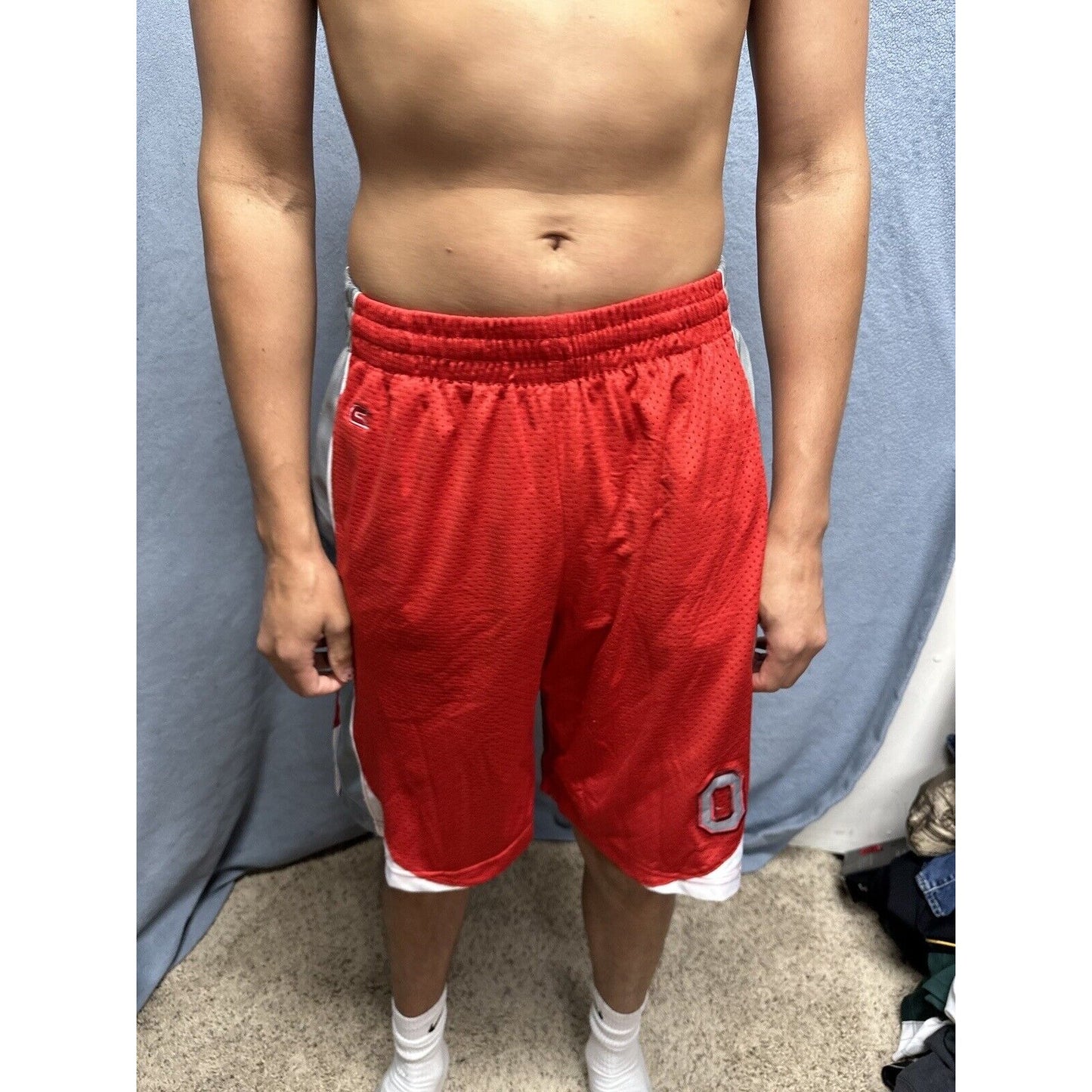 Men’s Red Ohio State Large Colosseum Athletic Shorts With Pockets