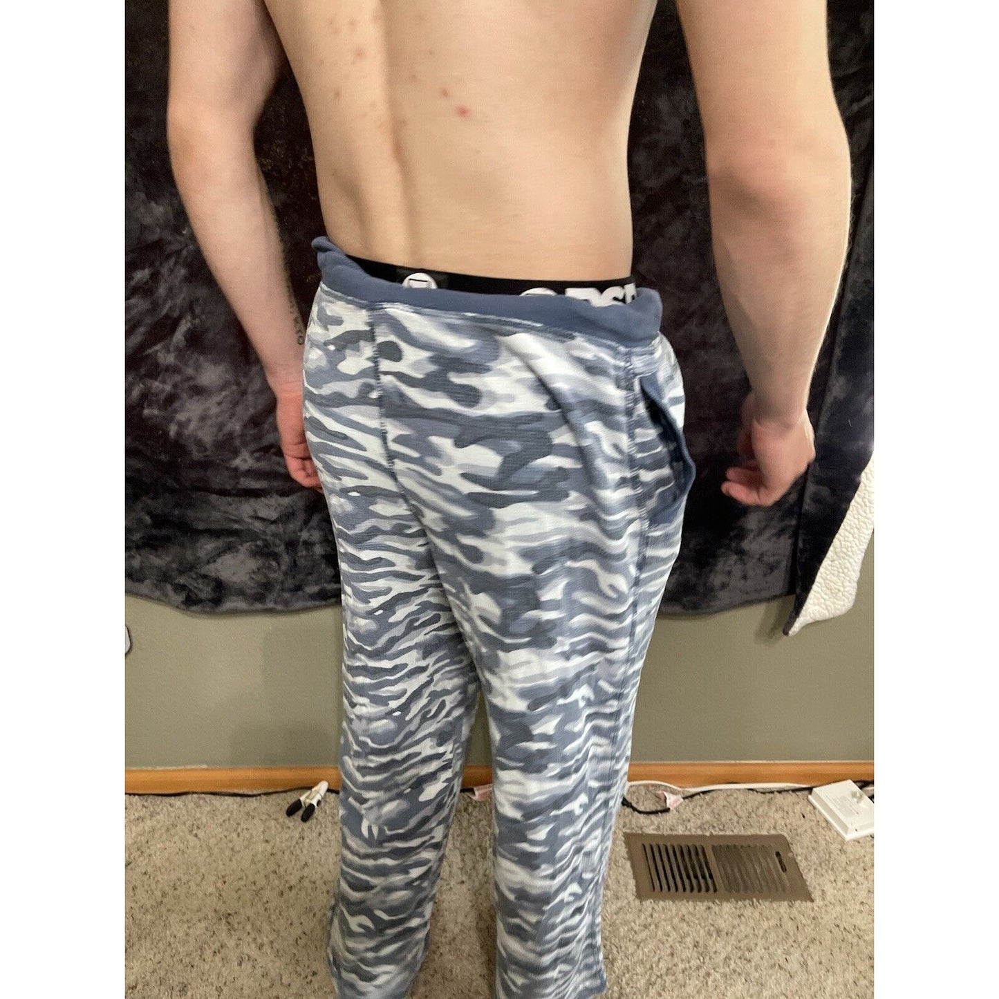 Men’s Joe Boxer Blue Camo Medium Lounge Pants