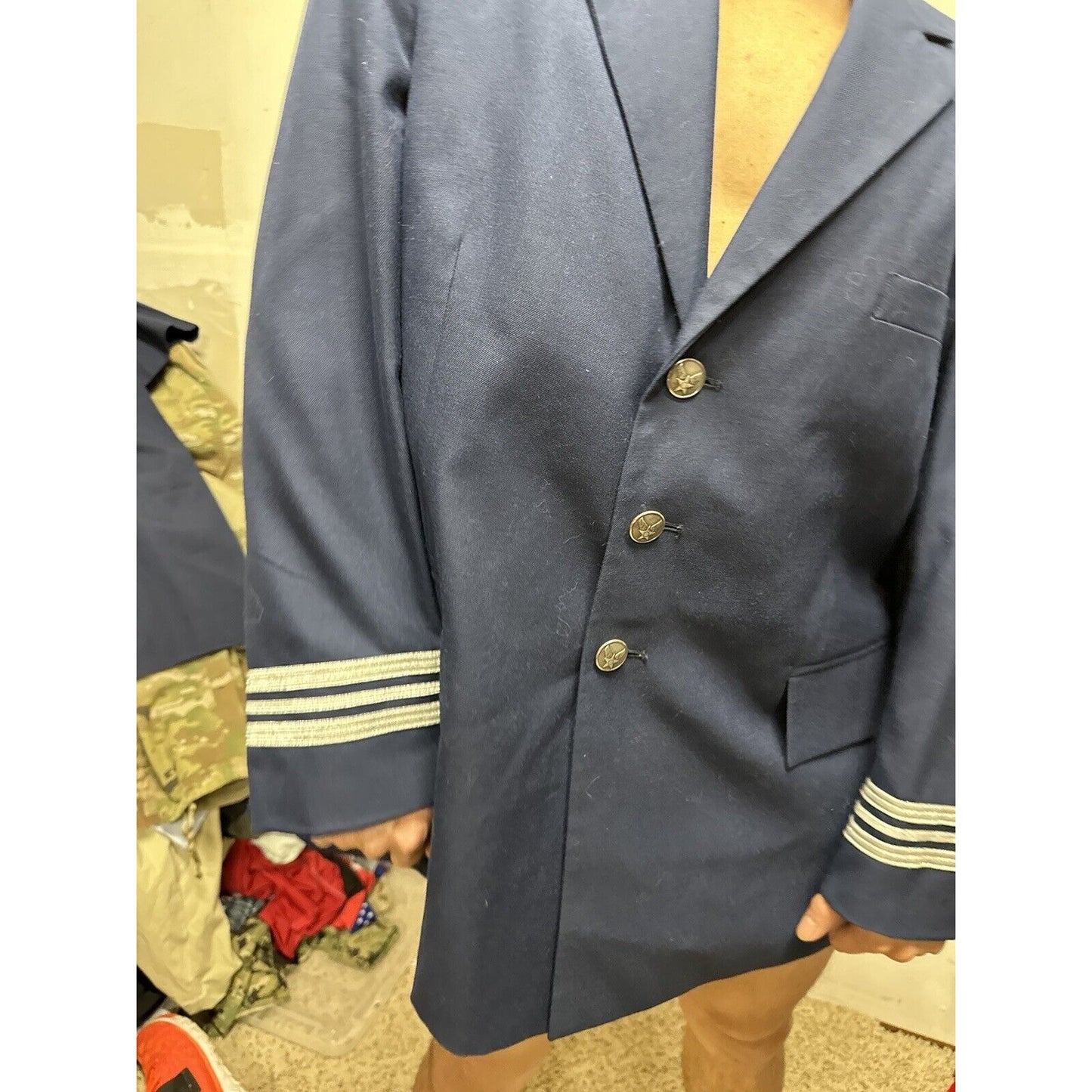 Men’s Patriot Poly Wool American Craftsman 44 Regular Military Uniform Coat