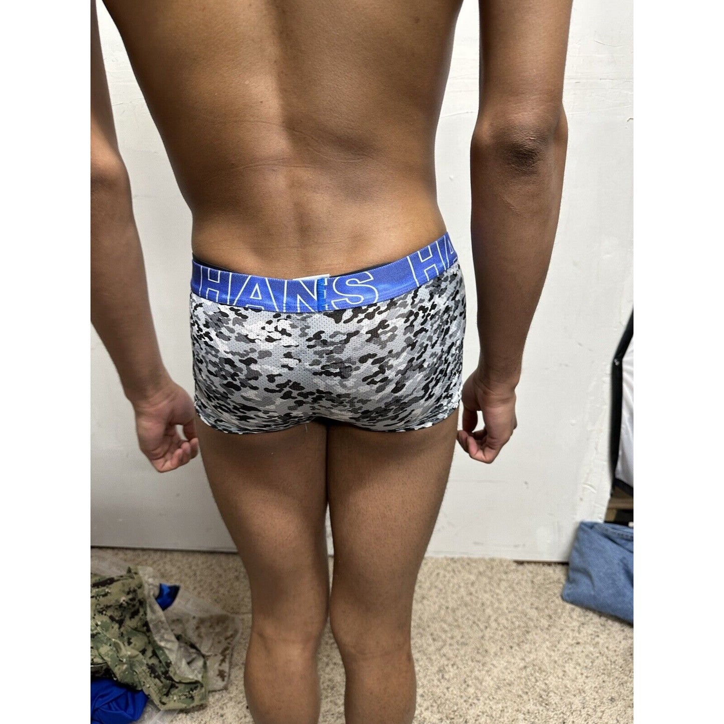 Boy’s small Hanes gray Camo boxer briefs