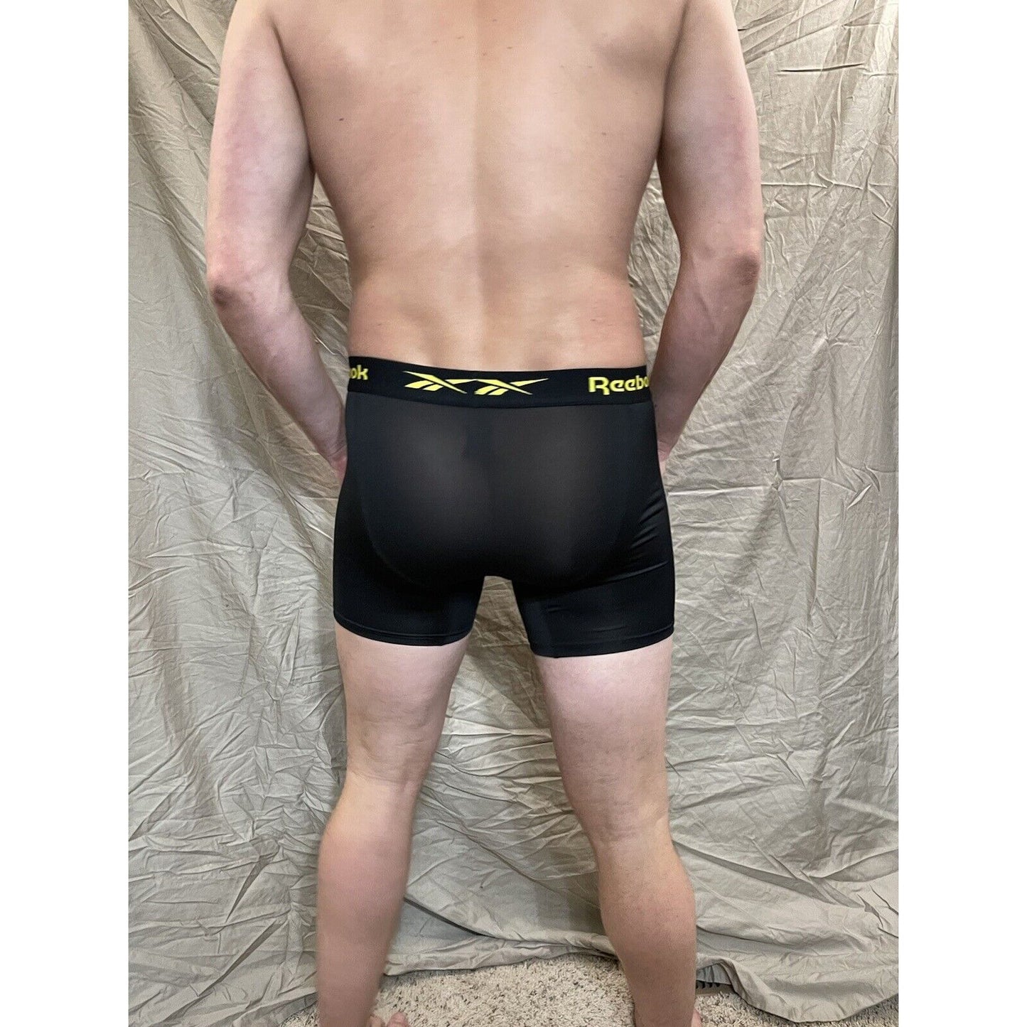 men's reebok black compression shorts medlum