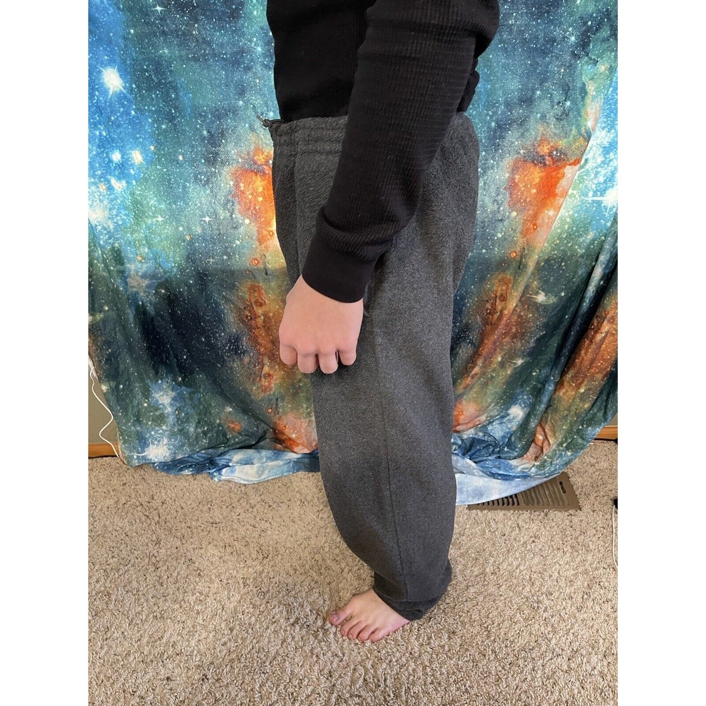 Men’s Fila Large Gray Sweat Pants With Pockets
