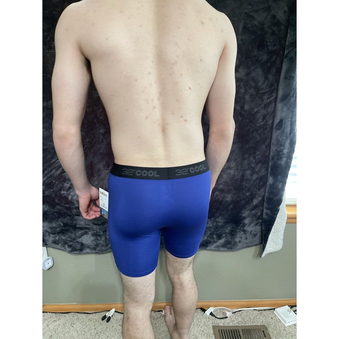 Men’s Medium 32 Degree Cool Blue Boxer Briefs New