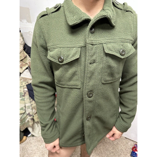 Men’s Old Navy Small Poly Olive Green Front Button Jacket
