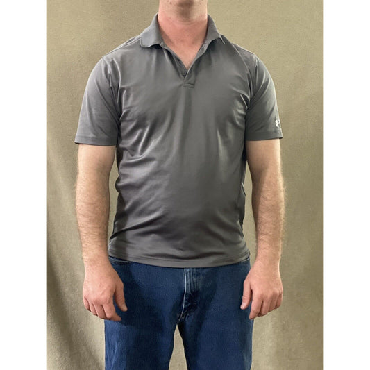 Under Armour HeatGear Men’s Medium Gray Loose Fit Polyester Golf Polo Shirt
