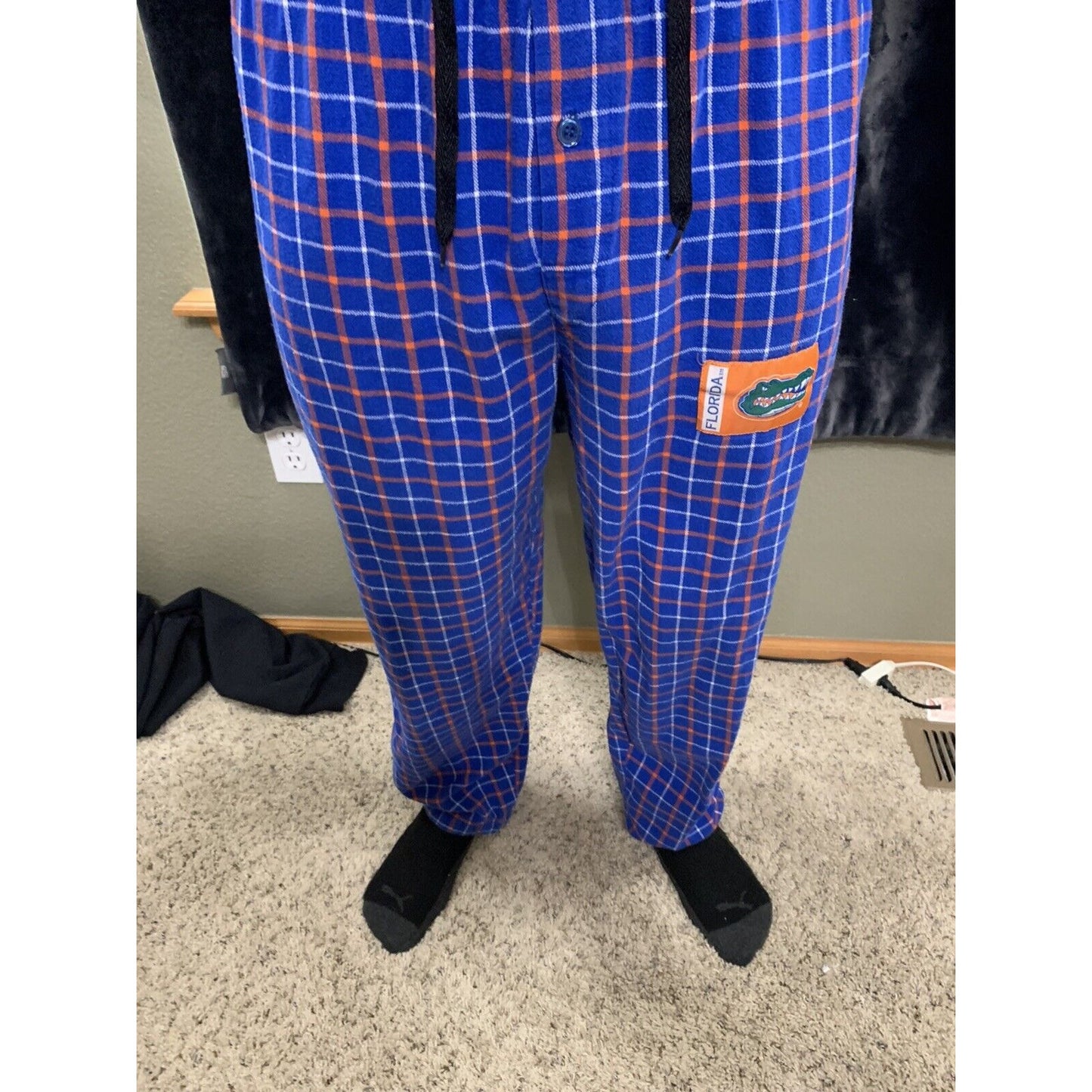 Sideline Apparel Men's NCAA UF Florida Gators Plaid Flannel Sleepwear Pant M