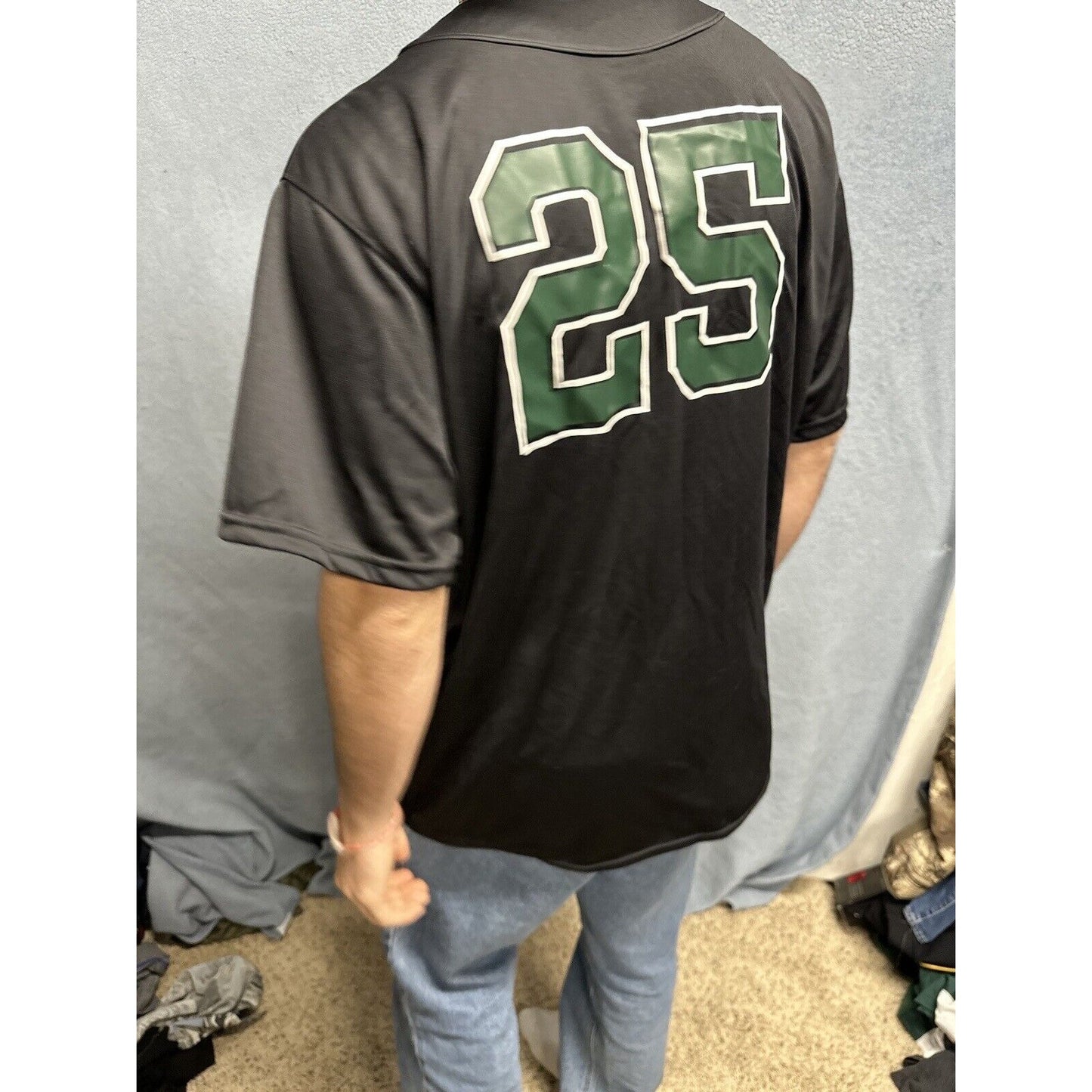 Men’s Augusta Sportswear Black Large Eagles Baseball Jersey