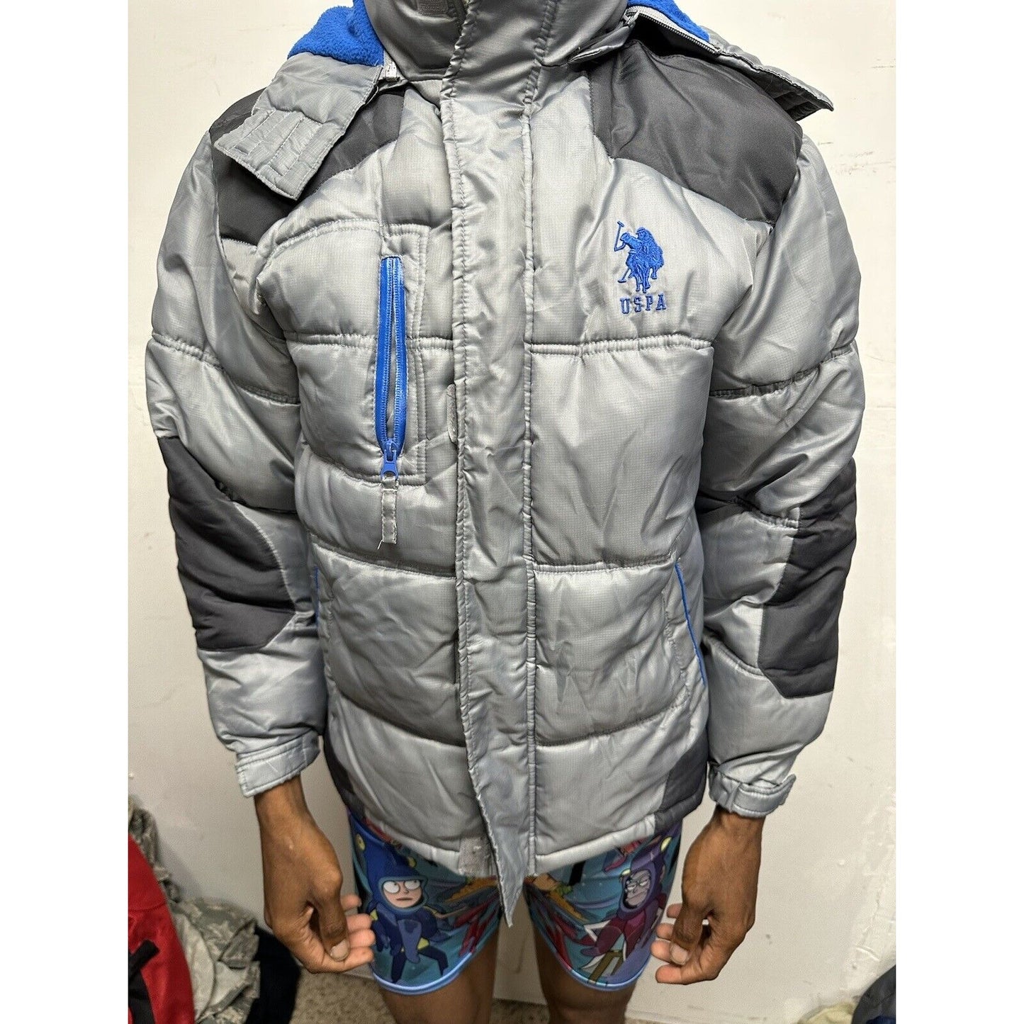 Boys Large 14/16 US Polo Assn Gray Snow Jacket