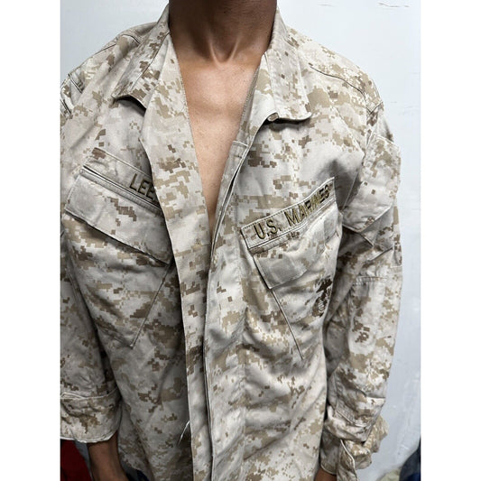 Men’s Medium Short Usmc Marines Blouse Top Uniform Desert Marpat