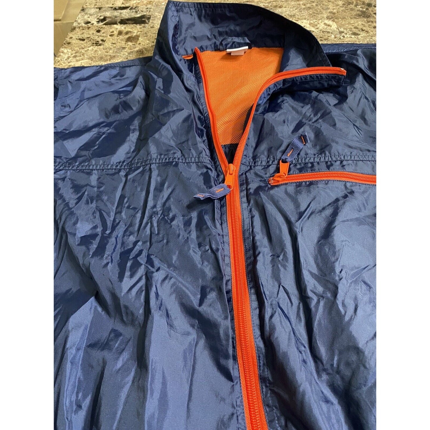 Old Navy Navy Blue & Orange Lining 100% Nylon Men’s Medium Windbreaker Jacket