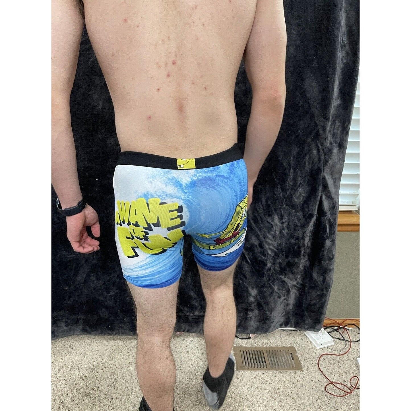 Men’s Crazy Boxer Spongebob Squarepants Size Small Boxer Briefs Blue
