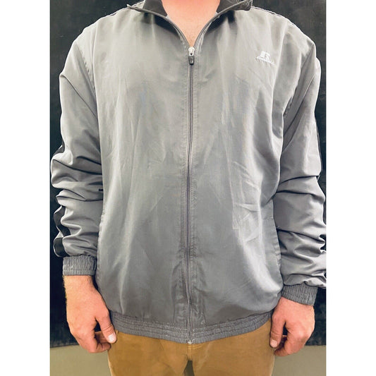 Russell Athletic Gray  Windbreaker Full-Zip Jacket Men Size XL Polyester