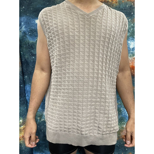 Men’s David Taylor Collection 2XLT Tan Sweater Vest