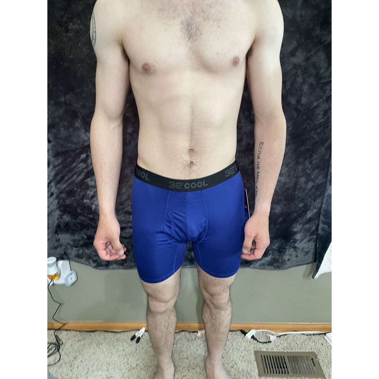 Men’s Medium 32 Degree Cool Blue Boxer Briefs New