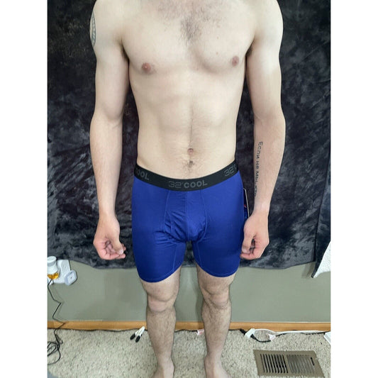 Men’s Medium 32 Degree Cool Blue Boxer Briefs New
