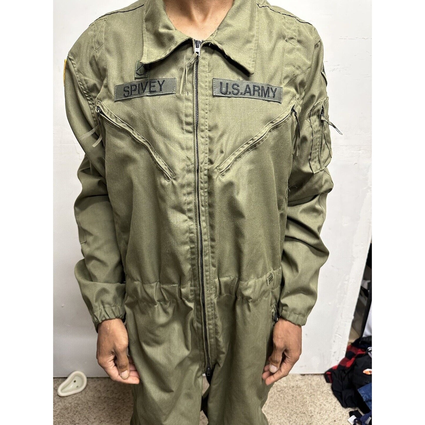 Men’s US Army Overalls Large Regular Military Uniform Combat With Patches