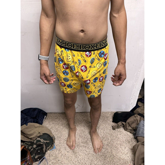 Men’s Medium Yellow Joe Boxer Shorts Smiley Face Emoticon