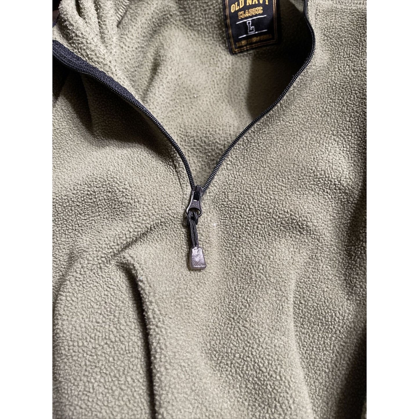 Men's Old Navy Classic Large green quarter zip pullover fleece
