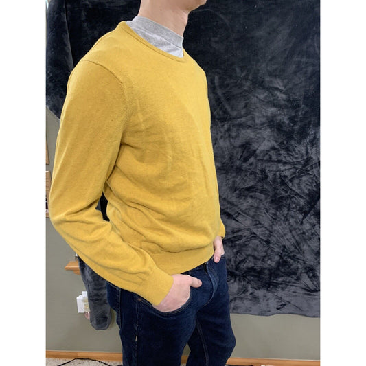 Tommy Hilfiger Mustard Yellow Crew Neck Men’s Medium Sweater