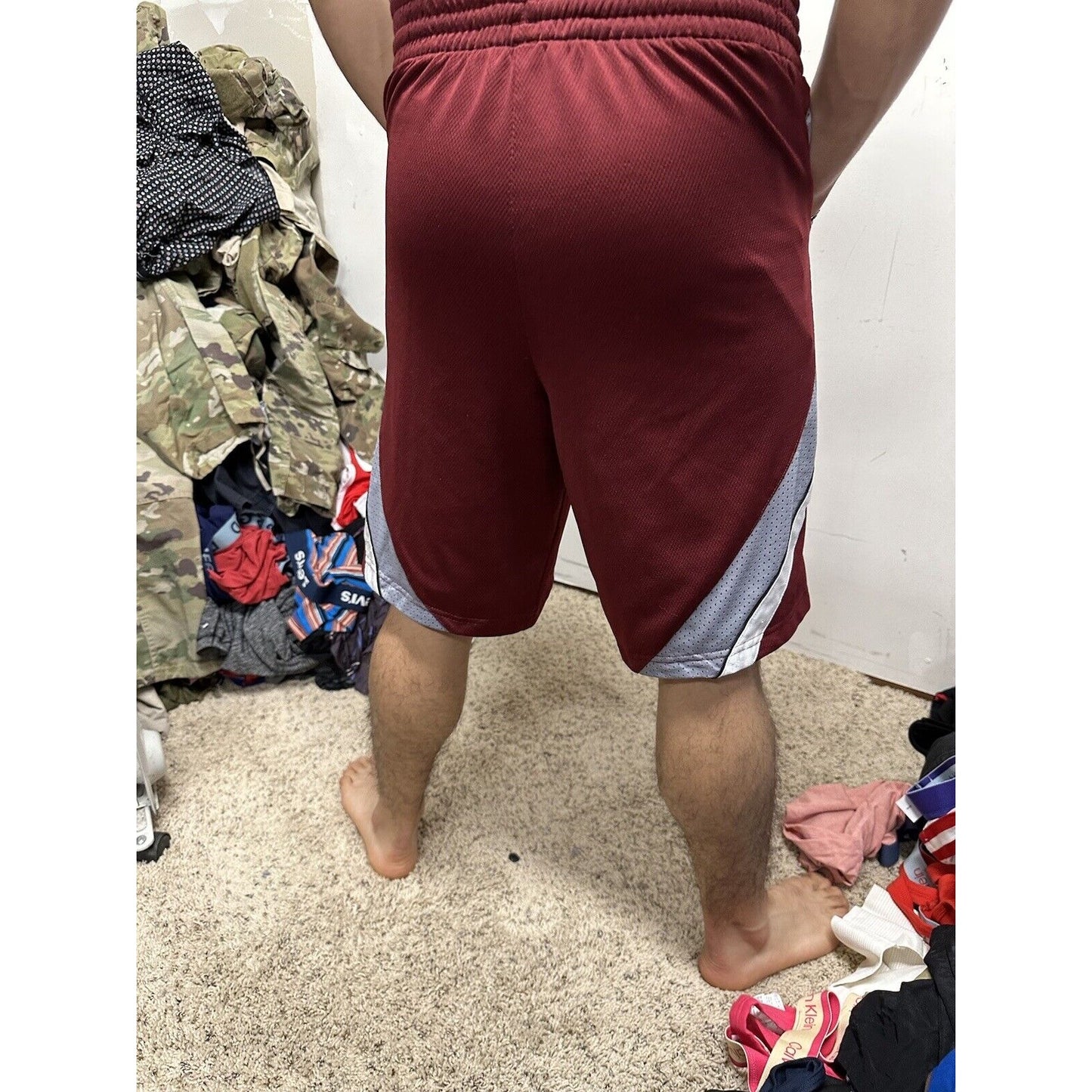 Men’s Maroon Simply For Sports Medium Athletic Shorts With Pockets