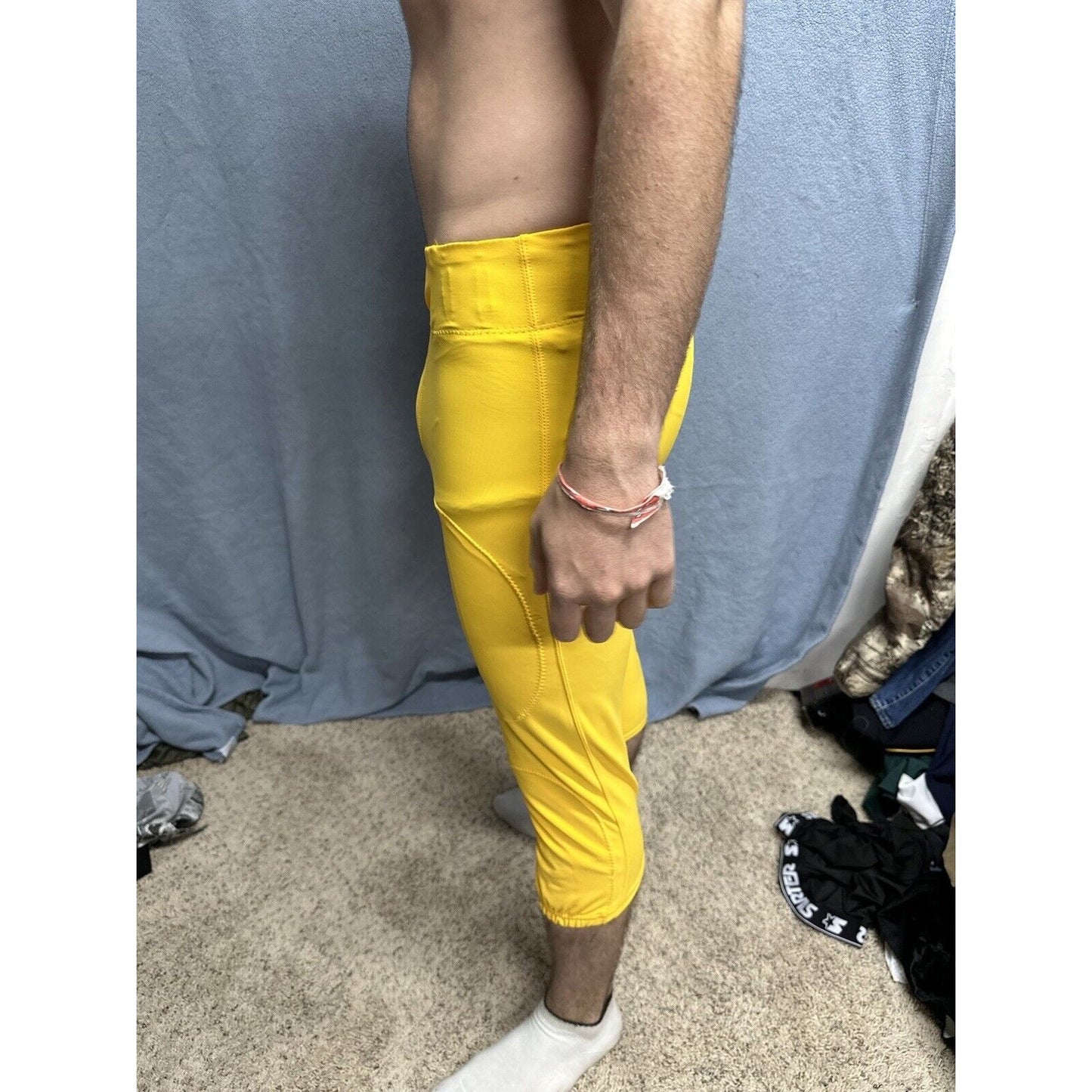 Men’s Rawlings Football Pants Yellow Medium Nylon Spandex