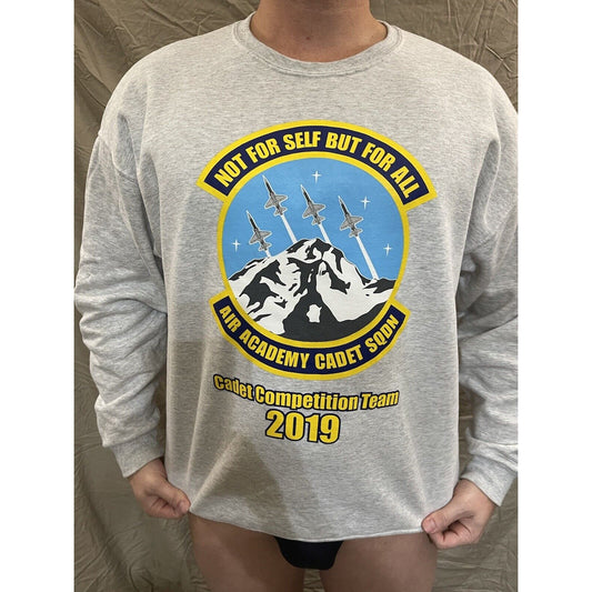 Men's Gray XL Air Academy cadet sweatshirt pullover