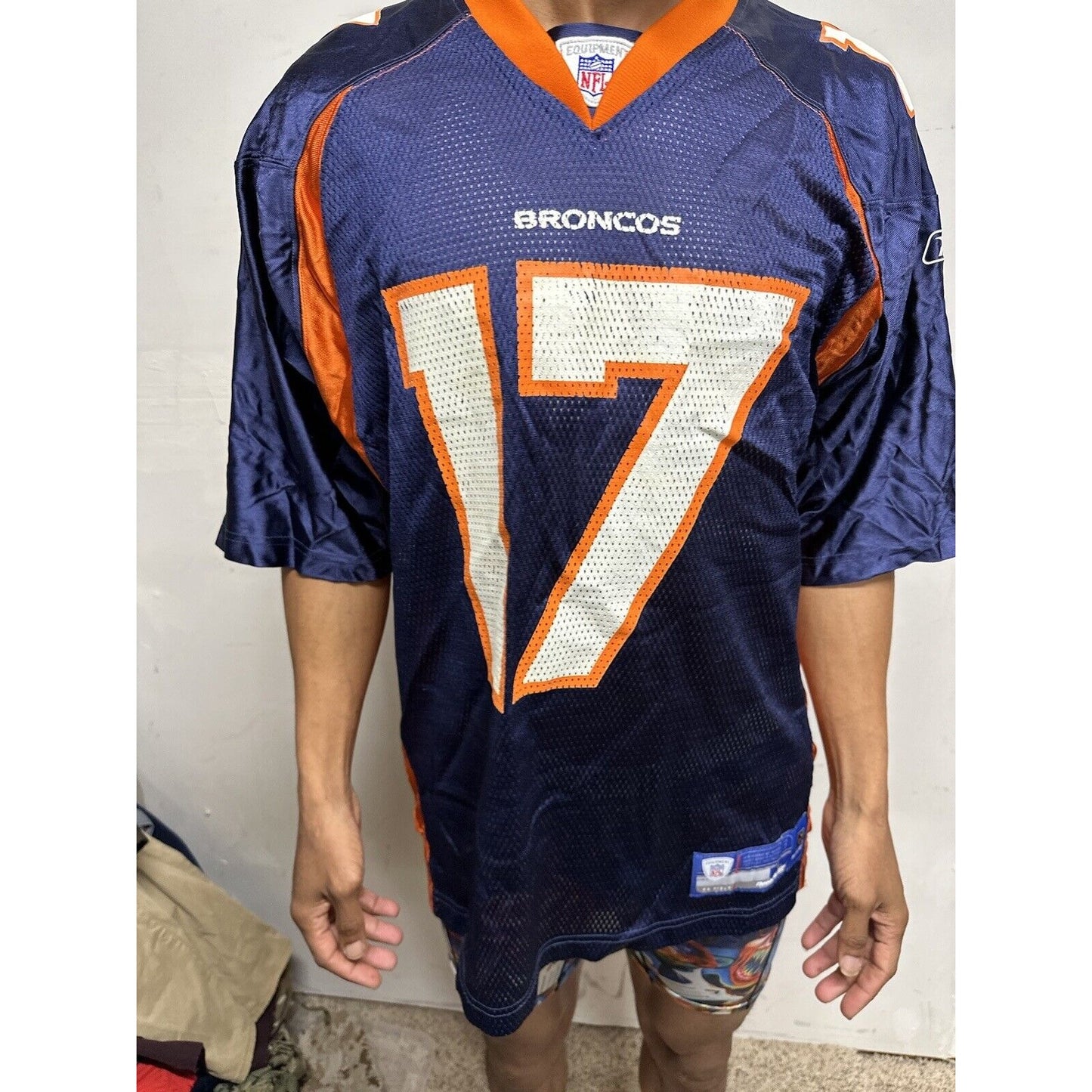 Men’s NFL Equipment Large Reebok Denver Broncos Football Jersey 17 Watts