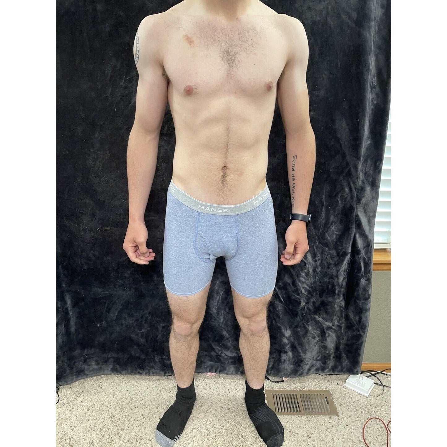 Men’s Light Blue Hanes Comfort Flex Small Boxer Briefs New