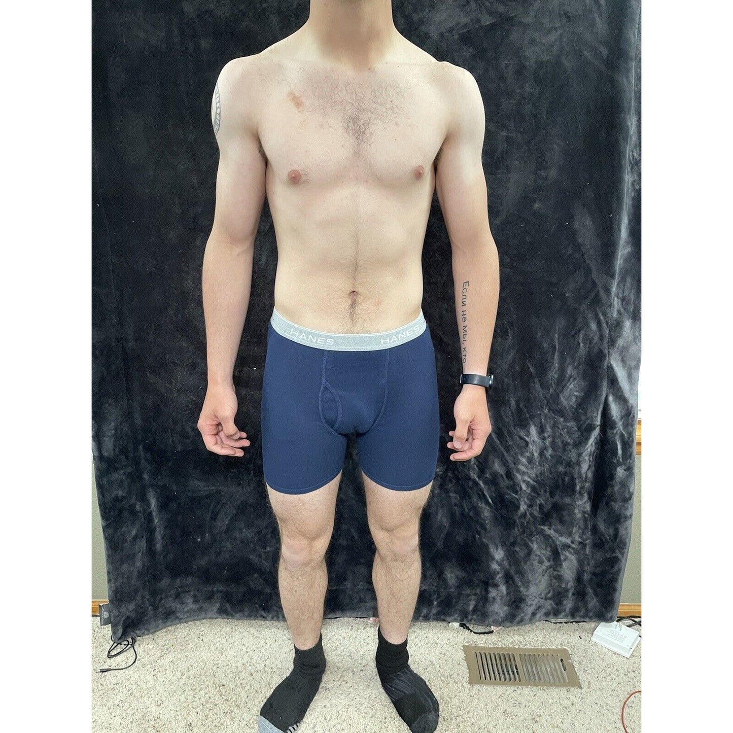 Men’s Dark Blue Hanes Comfort Flex Small Boxer Briefs New
