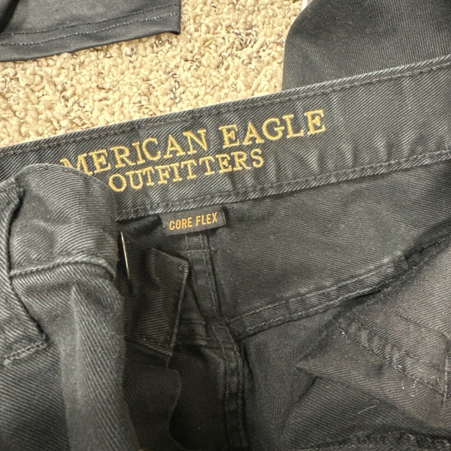 Men’s Black 30 X 34 American Eagle Slim Straight Jeans