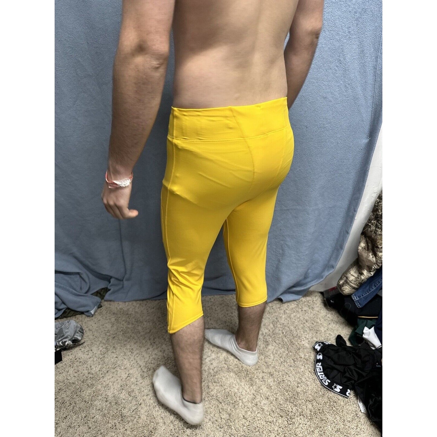 Men’s Rawlings Football Pants Yellow Medium Nylon Spandex