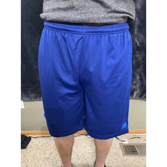 Men’s New Balance Large Blue Workout Exercise Shorts With Pockets