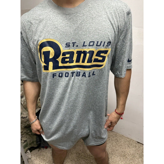 Men’s Gray NFL On Field XL Nike Dri Fit St Louis Rams Football Shirt