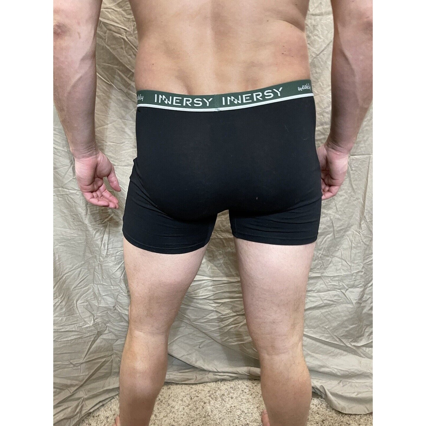 Inersy Weekly Men's black boxer briefs Green  band New And Unworn Large